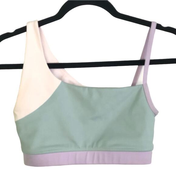 Kate Spade New York Colorblock Spliced Sports Bra Lilac Athleisure Size XS - Picture 2 of 7